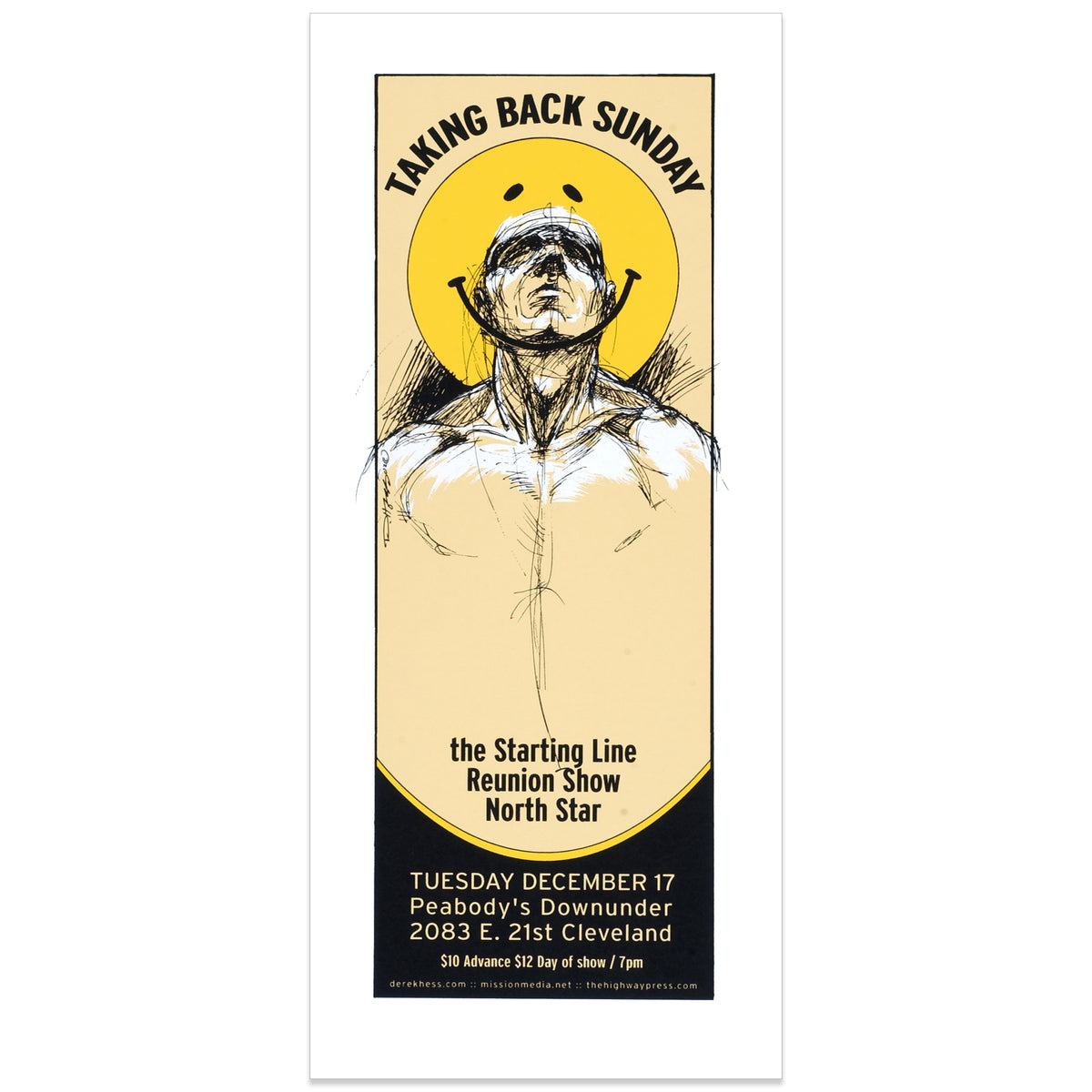 Derek Hess | Concert Art | Taking Back Sunday Concert Poster