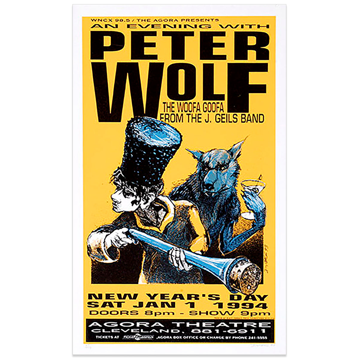 Peter Wolf Poster by Derek Hess