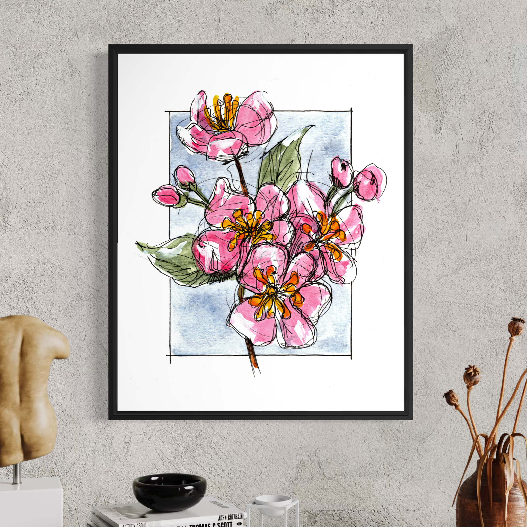 Derek Hess | Limited Edition | Flowers | Hawthorn May Print