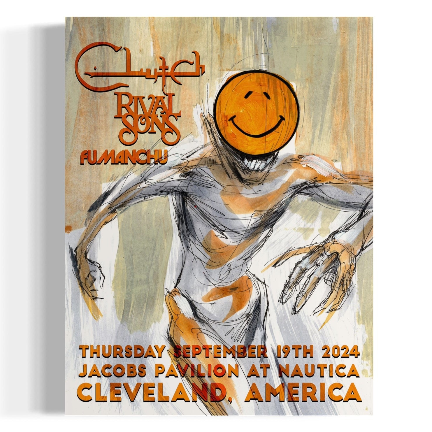 Derek Hess | Concert Art | Clutch Cleveland 2024 #2