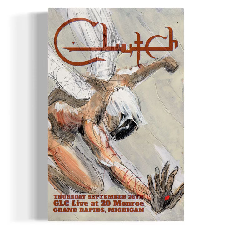 【希少】ディレンジド ポスター Derek Hess | Concert Art | Clutch Grand Rapids 2024 Poster