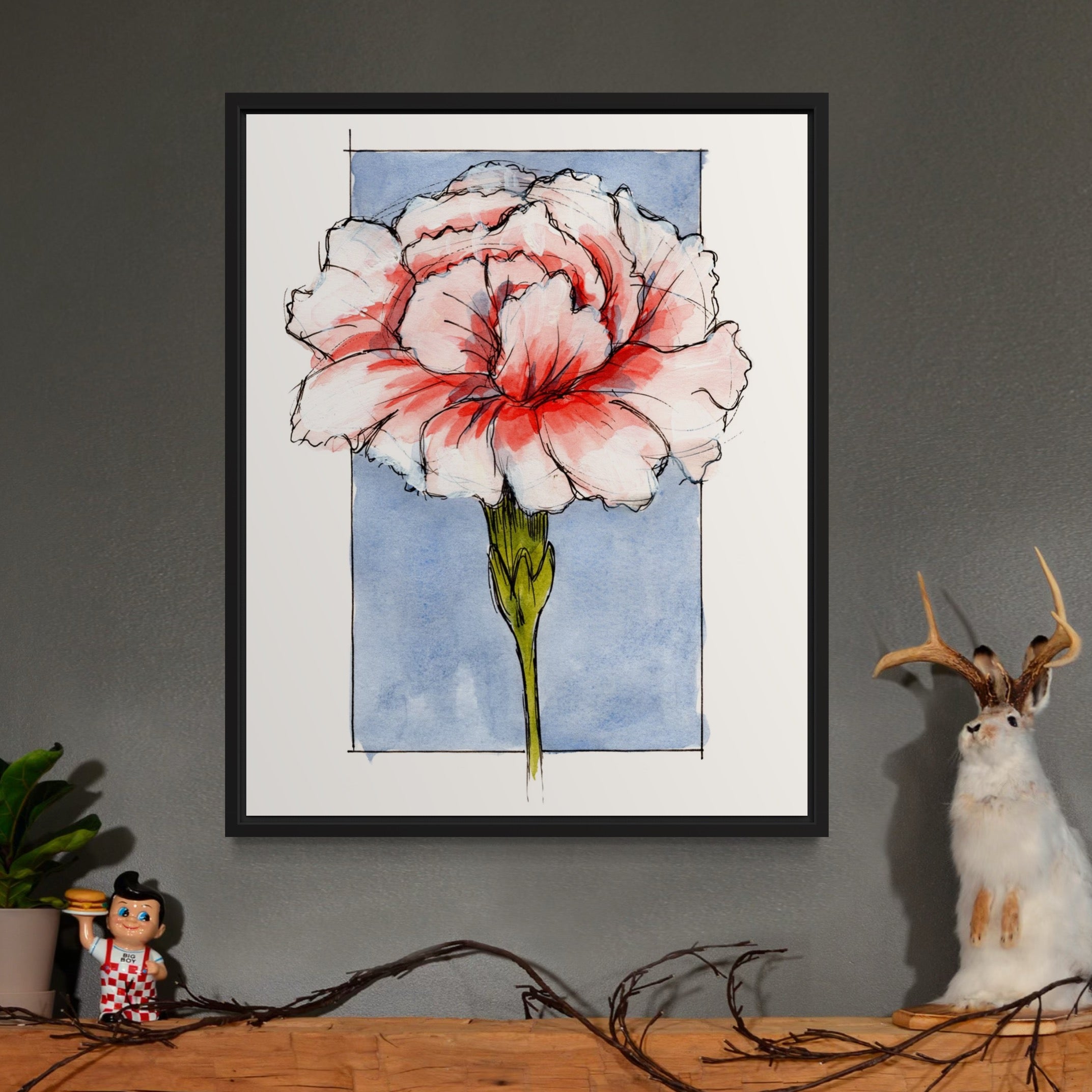 Derek Hess | Limited Edition | Flowers | Carnation January Print