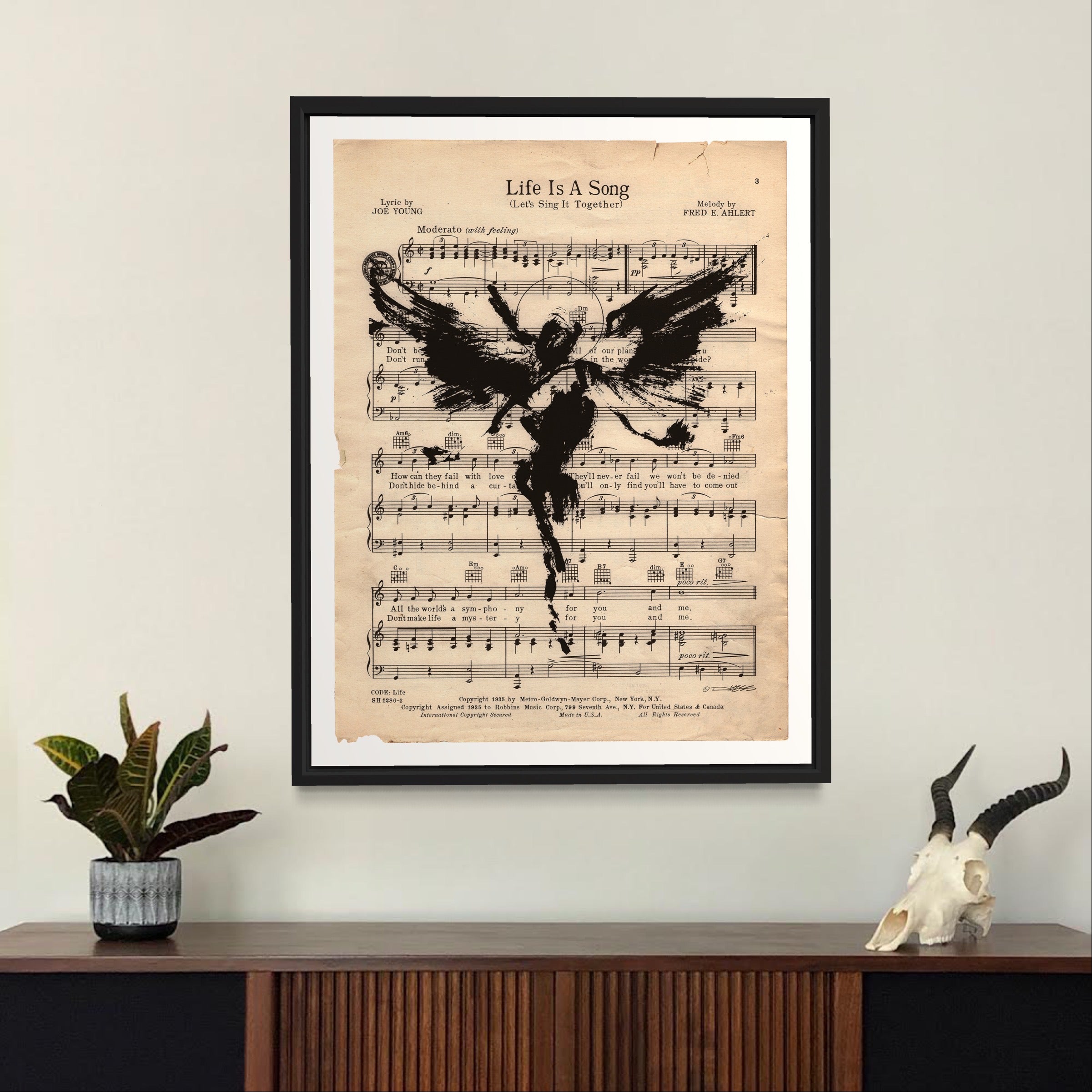 アート・デザイン・音楽 LIFE GOES TO THE MOVIES Derek Hess | Open Edition Print | Life Is a Song