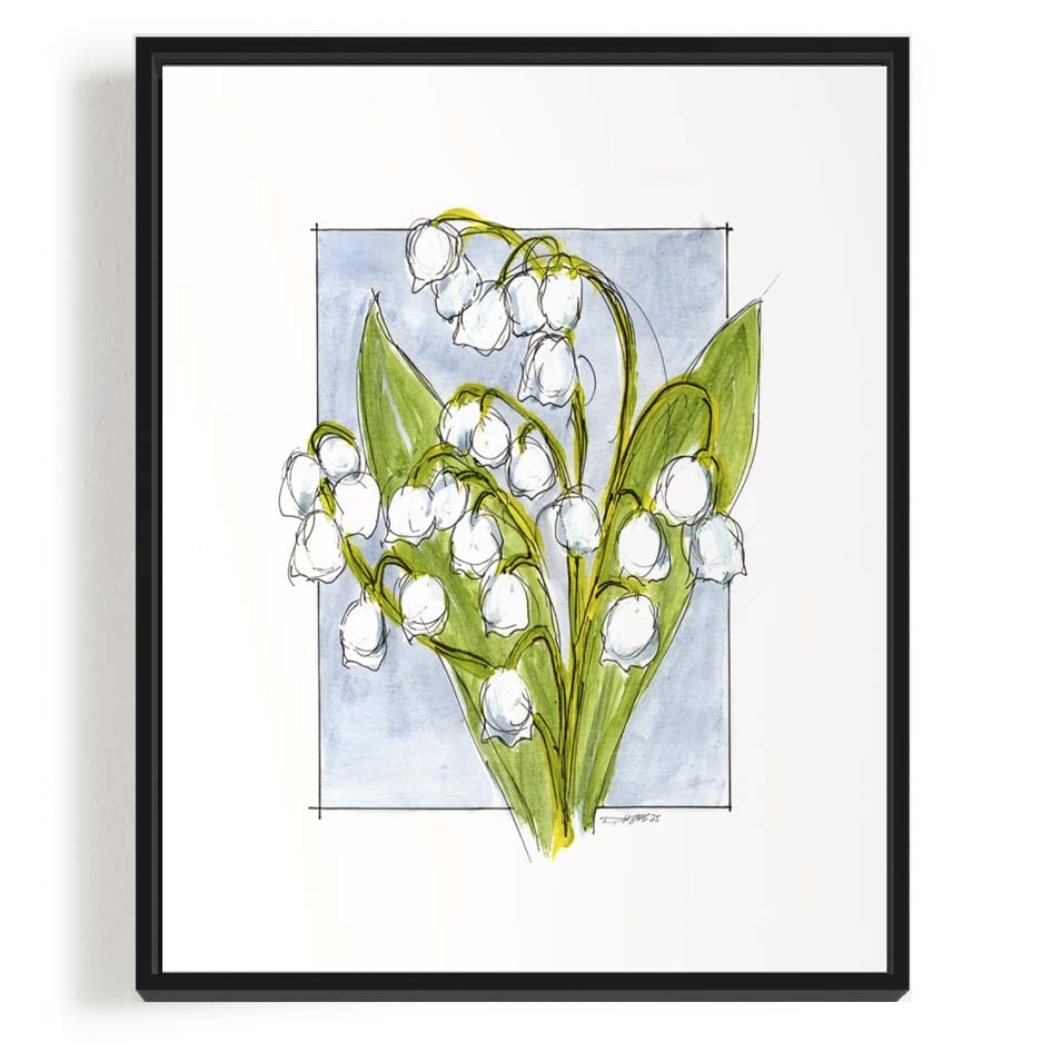 Derek Hess | Limited Edition | Flowers | Lily of the Valley May Print