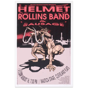 Helmet w/ Rollins Band & Sausage - Derek Hess
