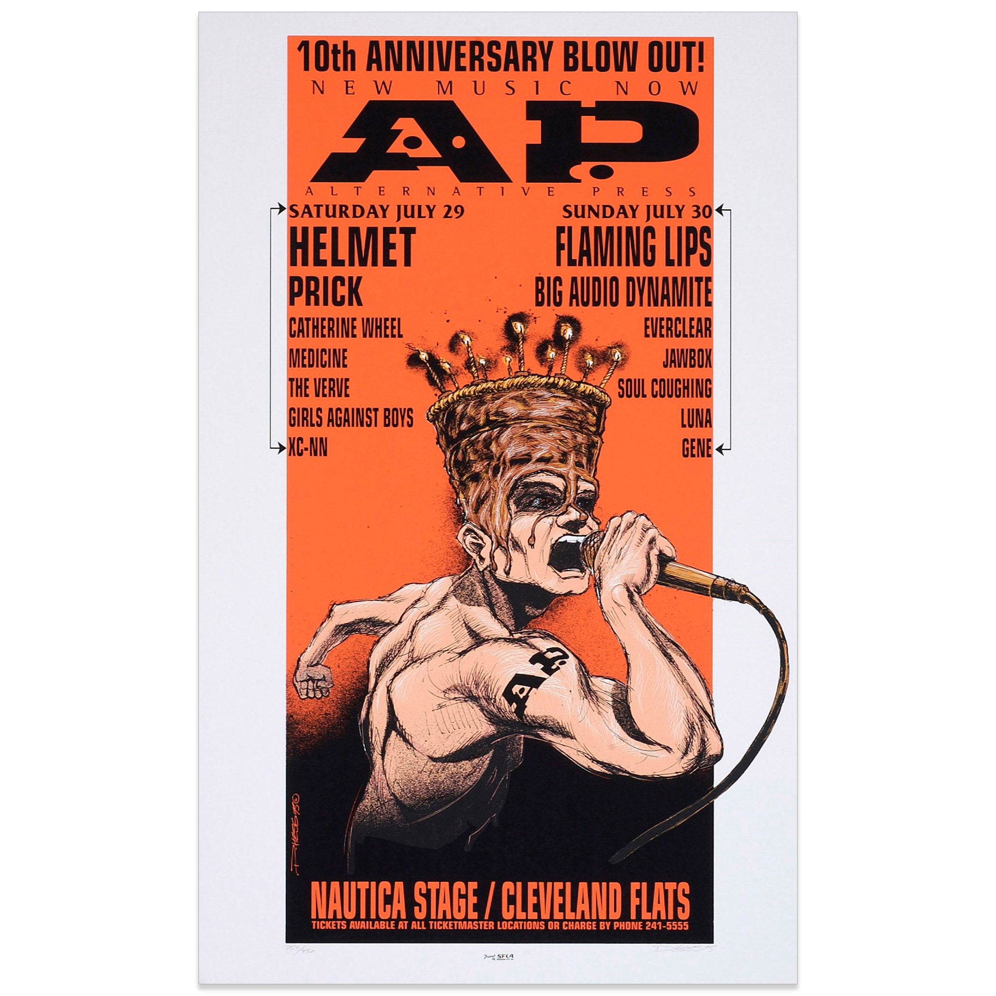 Derek Hess | Concert Art | Alternative Press 10th Anniversary Poster