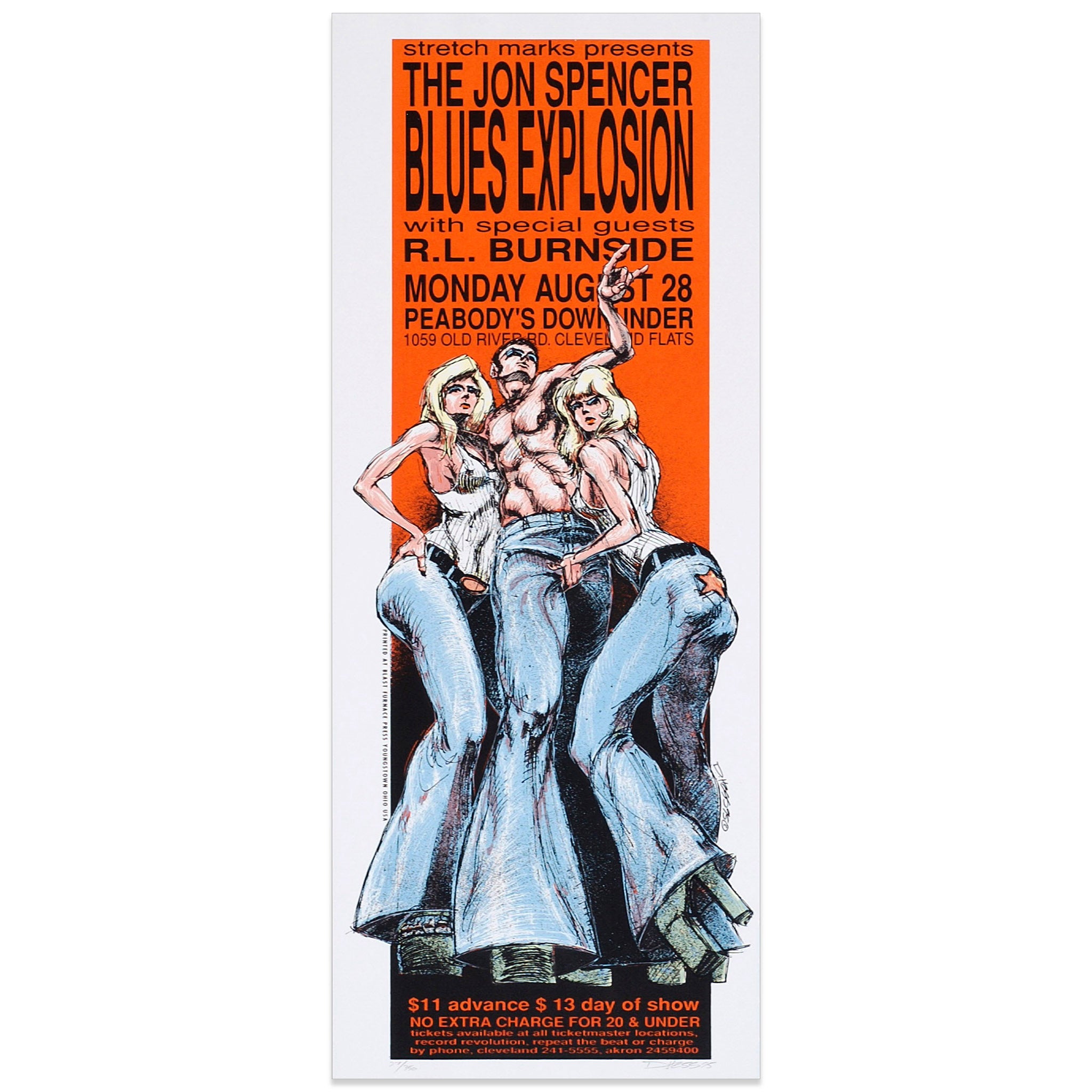 Jon Spencer Blues Explosion w/ R.L. Burnside Poster by Derek Hess