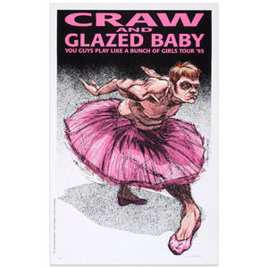 Craw & Glazed Baby tour poster - Derek Hess