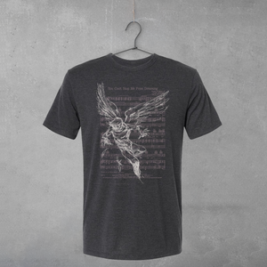 Falling Feather Heather Black T-Shirt – Derek Hess Falling Feather Heather Black T-Shirt – Derek Hess