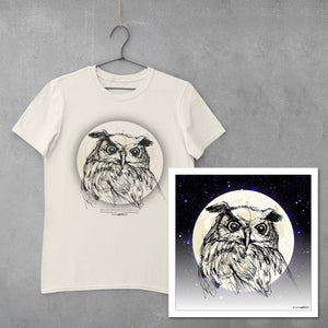 Nocturnal Wisdom Shirt and Print