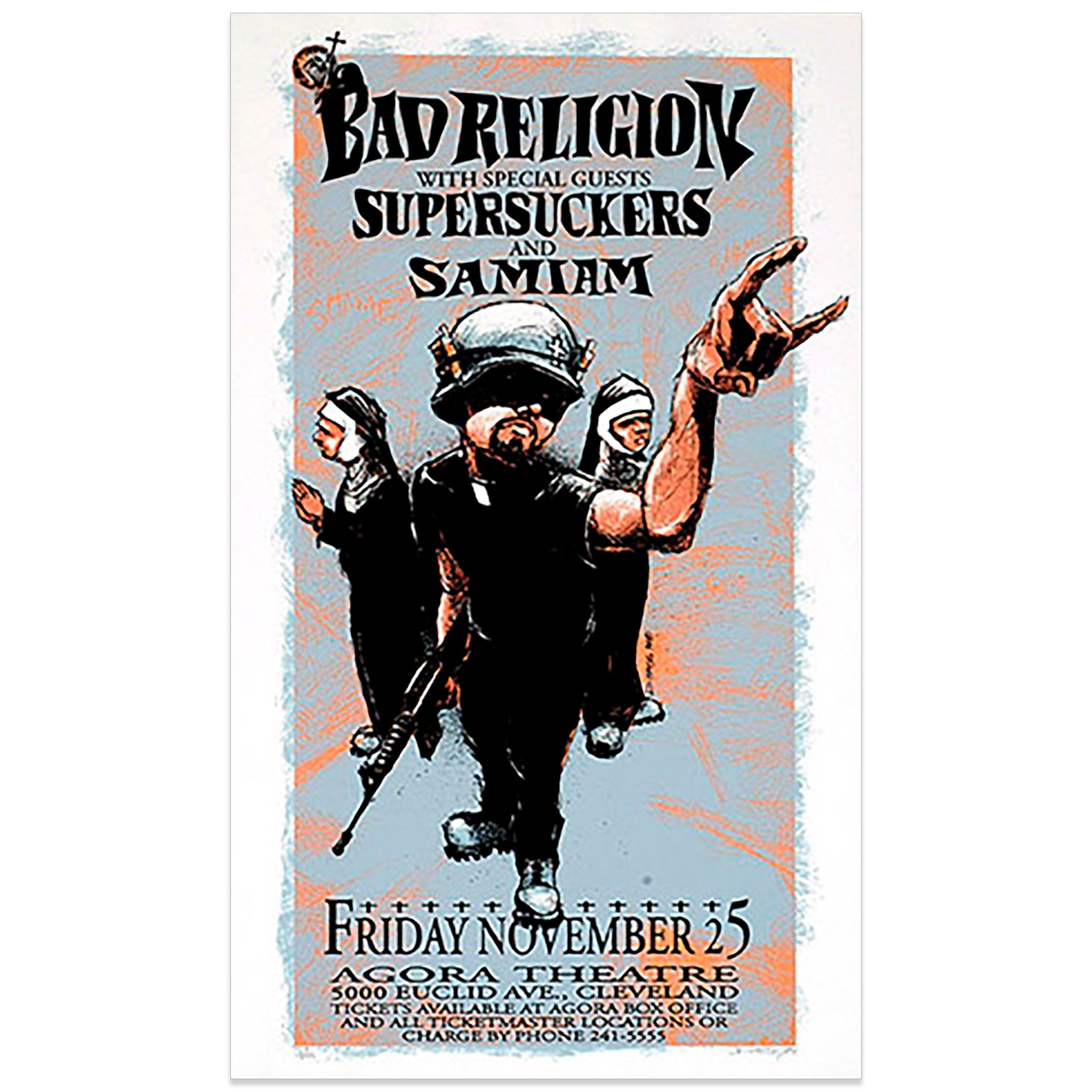 Bad Religion w/ Supersuckers Poster by Derek Hess