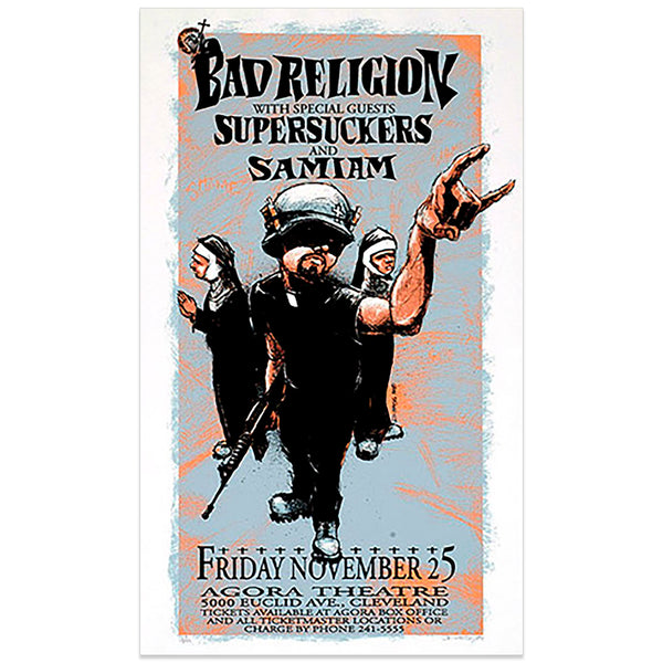 Bad Religion w/ Supersuckers Poster by Derek Hess